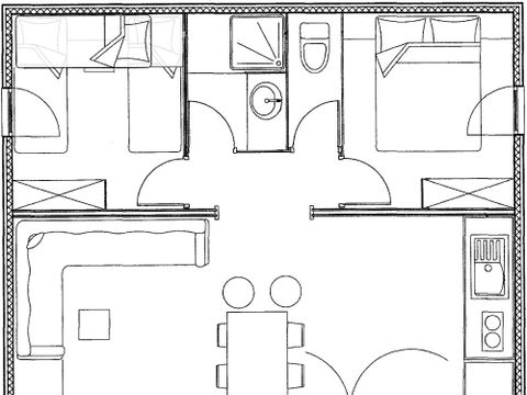 CHALET 5 personnes - CH2 ESPACE 35 m²