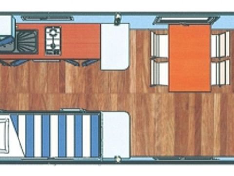 HÉBERGEMENT INSOLITE 4 personnes - ROULOTTE - sans sanitaires 18 m²
