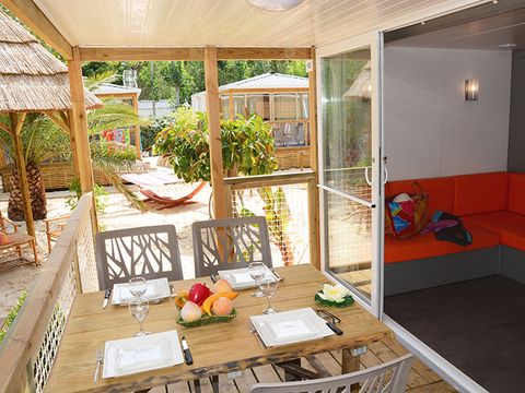 MOBILHOME 4 personnes - COTTAGE ROBINSON 4p 2ch clim ****