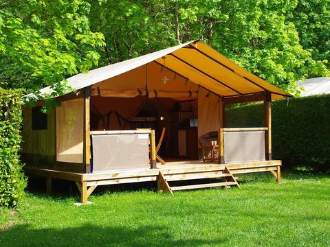Tente en toile et en bois 5 personnes - Lodge
