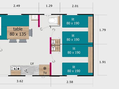 MOBILHOME 6 personnes - Louisiane