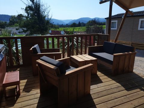 Tente en toile et en bois 6 personnes - Eco-Lodge - WOODY - 3 chambres
