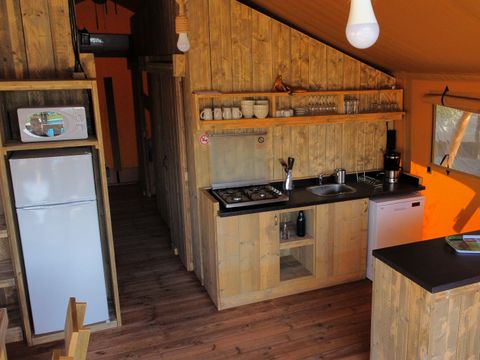 Tente en toile et en bois 6 personnes - Eco-Lodge - WOODY - 3 chambres