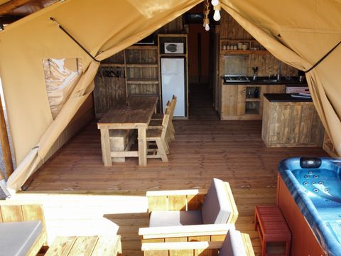 TENTE TOILE ET BOIS 6 personnes - Eco-Lodge WOODY 3 chambres