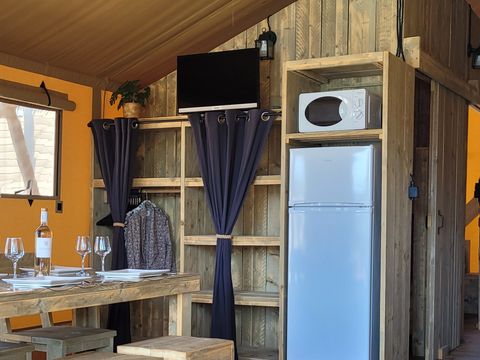 Tente en toile et en bois 6 personnes - Eco-Lodge - WOODY - 3 chambres