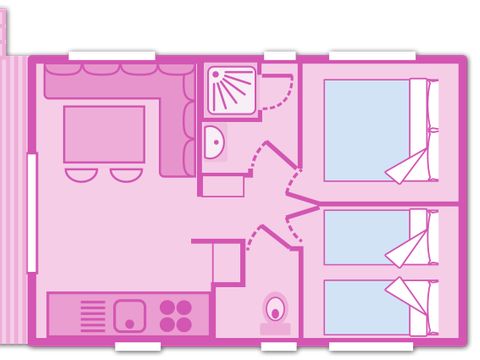 MOBILHOME 6 personnes - Mobil-home Classique TI - 30m² - 2 chambres