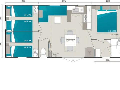 MOBILHOME 6 personnes - MOOREA SUPERIEUR