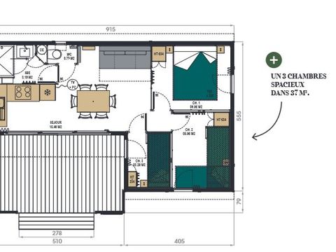 CHALET 7 personnes - Premium 3 chambres