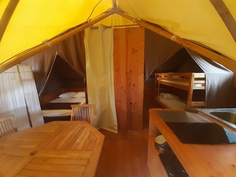 Tente en toile et en bois 4 personnes - Lodge Confort