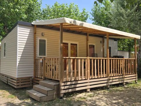 MOBILHOME 8 personnes - Comfort | 4 Ch. | 8 Pers. | Terrasse surélevée | Cuisine extérieure