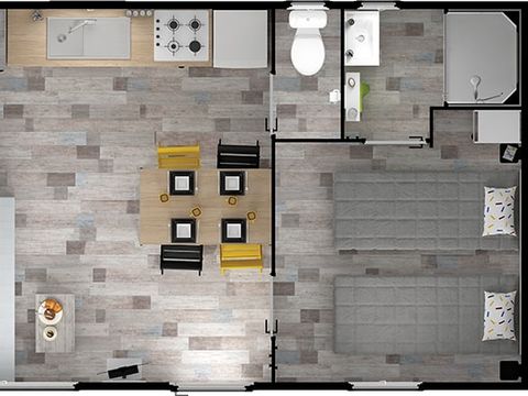 MOBILHOME 4 personnes - confort 2 chambres/2 salles d'eau/2wc MOBILHOME 4 personnes - confort 2 chambres/2 salles d'eau/2wc