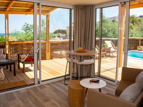 MOBILHOME 8 personnes - Lodge Riviera 2 à 8 pers. clim. Plancha