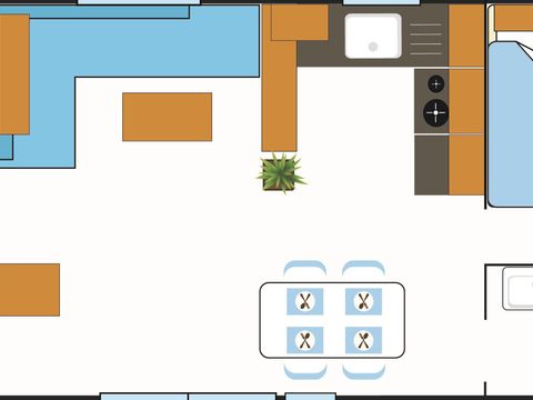 MOBILHOME 4 personnes - 2 à 4 pers.