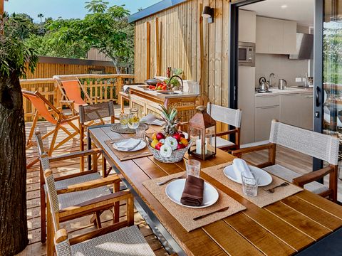 MOBILHOME 6 personnes - Lodge Luxe Vue Panoramique 2 à 6 pers. clim. Plancha