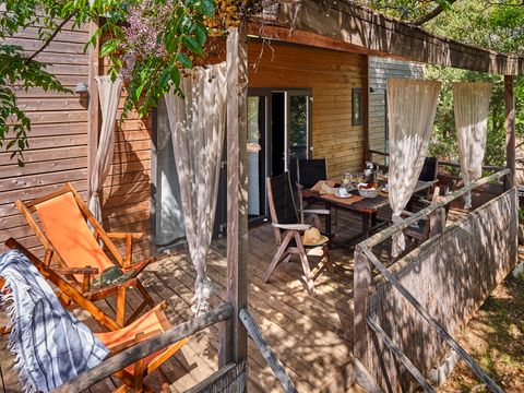 MOBILHOME 6 personnes - Lodge Luxe 2 à 6 pers. clim. Plancha