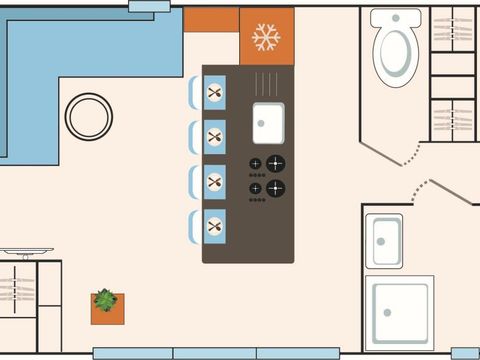 MOBILHOME 6 personnes - Lodge 2 à 6 pers. Vue mer  clim. Plancha