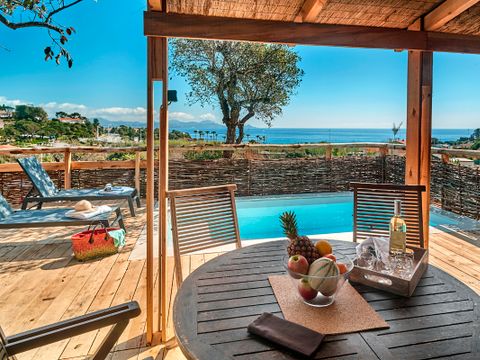 MOBILHOME 6 personnes - Lodge Luxe Riviera vue mer panoramique