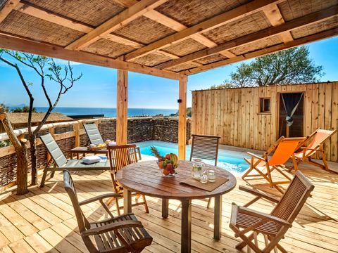MOBILHOME 6 personnes - Lodge Luxe Riviera vue mer panoramique
