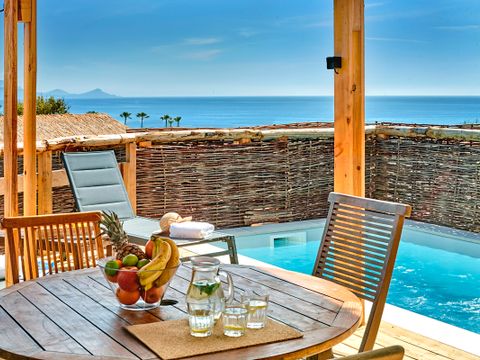 MOBILHOME 6 personnes - Lodge Luxe Riviera vue mer panoramique