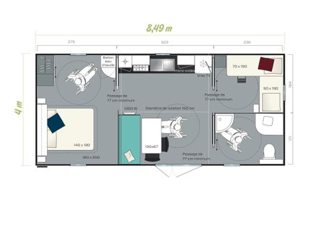 MOBILHOME 4 personnes - Silva (PMR)