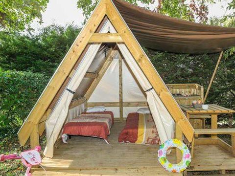 TENTE TOILE ET BOIS 2 personnes - Tente randonneurs 6m² - 1 chambre, sans sanitaires