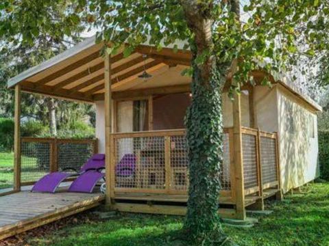 MOBILHOME 4 personnes - Eco Lodge Standard PMR 25m² - 2 chambres, sans sanitaire + terrasse
