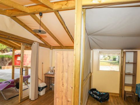 MOBILHOME 4 personnes - Eco Lodge Standard PMR 25m² - 2 chambres, sans sanitaire + terrasse