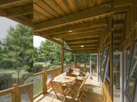 CHALET 6 personnes - Chalet bois Sesame Premium 35m² - 3 chambres + TV + terrasse