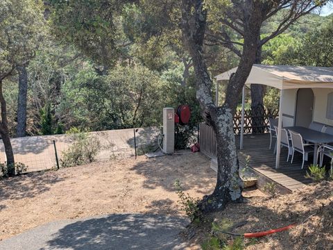 BUNGALOW TOILÉ 4 personnes - TENTE LODGE VUE MER ,  2 Chambres , cuisine équipée , terrasse bois , coin repas