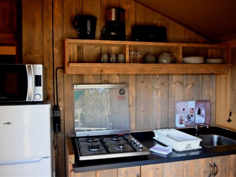 Tente en toile et en bois 4 personnes - LODGE SAFARI
