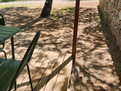 Tente en toile et en bois 4 personnes - Lodge Safari (Photos non contractuelles : en cours d'installation)