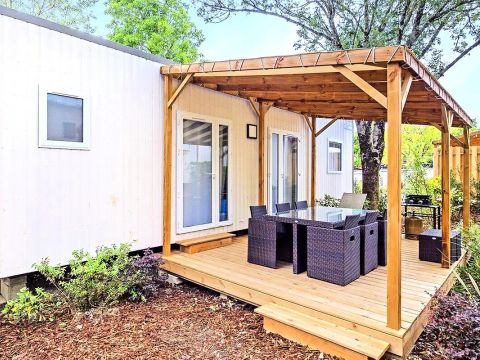 Mobilhome 6 personnes - Cottage Ilbarritz - 4 Pièces - Climatisé - TV - 2 salles de bain
