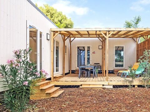 Mobilhome 8 personnes - Cottage Ibardin - 5 Pièces - Climatisé - TV