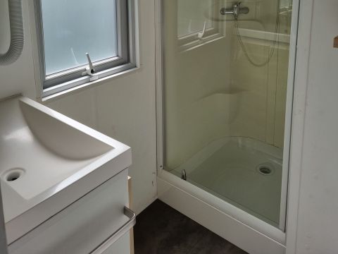 Mobilhome 4 personnes - Mobil home Cottage Bois Confort - 2 chambres - clim - 25m²