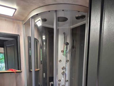 Tente en toile et en bois 3 personnes - Cabane bois Glamping sous toile saharienne
