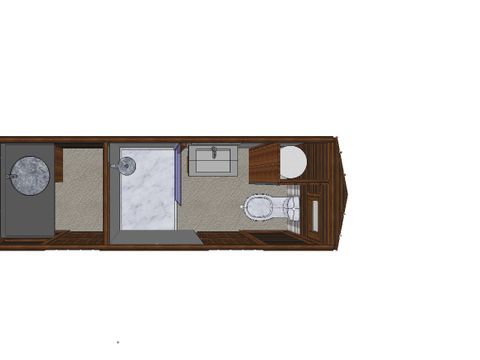Emplacement - Forfait Premium : emplacement 10A équipé d'une Freecamp (cabane avec sanitaires)