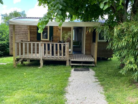 MOBILHOME 4 personnes - Mobil-home Bois Standard 27m² - 2 chambres - Terrasse couverte - TV