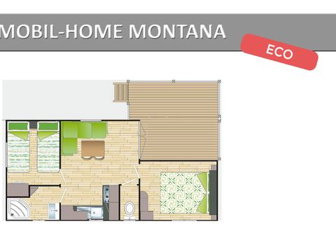 MOBILHOME 6 personnes - MONTANA. ECO