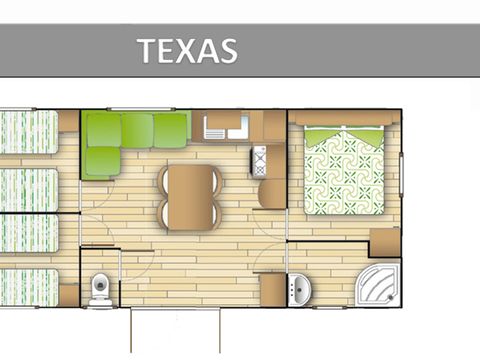 MOBILHOME 8 personnes - TEXAS. ECO