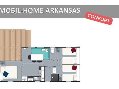 MOBILHOME 8 personnes - ARKANSAS. CONFORT