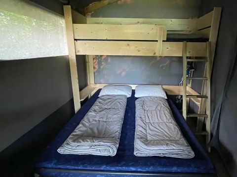 Tente en toile et en bois 6 personnes - Lodgetent, type LG+