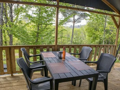 Tente en toile et en bois 6 personnes - Type Lodgetent LG+