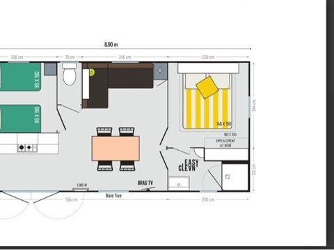 MOBILHOME 4 personnes - Mobile home Confort 34m² - de propriétaire- 2 chambres 