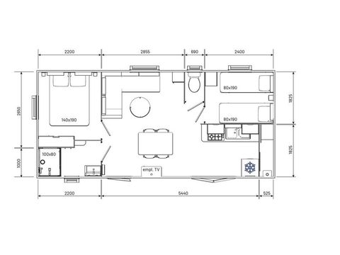 MOBILHOME 4 personnes - Mobile home Confort 34m² - de propriétaire- 2 chambres 