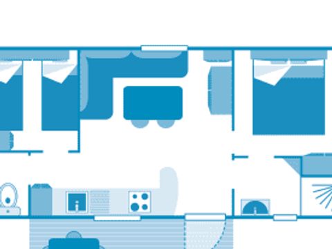 MOBILHOME 4 personnes - Cottage 4p 2ch ***
