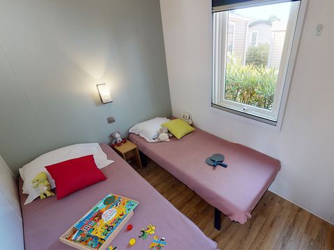 Mobilhome 4 personnes - Mobil home Sainte-Croix - 28m² - 2 chambres + TV + A/C