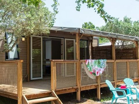 Mobilhome 4 personnes - Mobil home Castellane - 30m² - 2 chambres + TV + A/C
