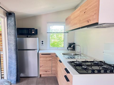 Mobilhome 6 personnes - Mobil home Quinson - 33m² - 3 chambres + TV + A/C
