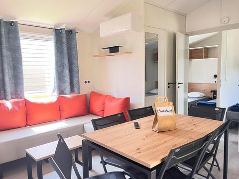 Mobilhome 6 personnes - Mobil home Quinson - 33m² - 3 chambres + TV + A/C