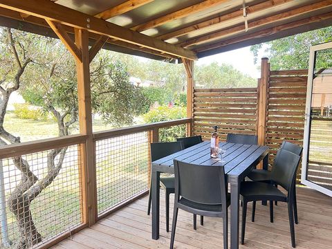 Mobilhome 6 personnes - Mobil home Quinson - 33m² - 3 chambres + TV + A/C